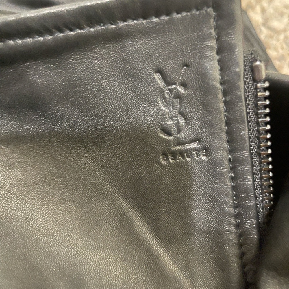 Yves Saint Laurent Black Leather Vest - Picture 2 of 3